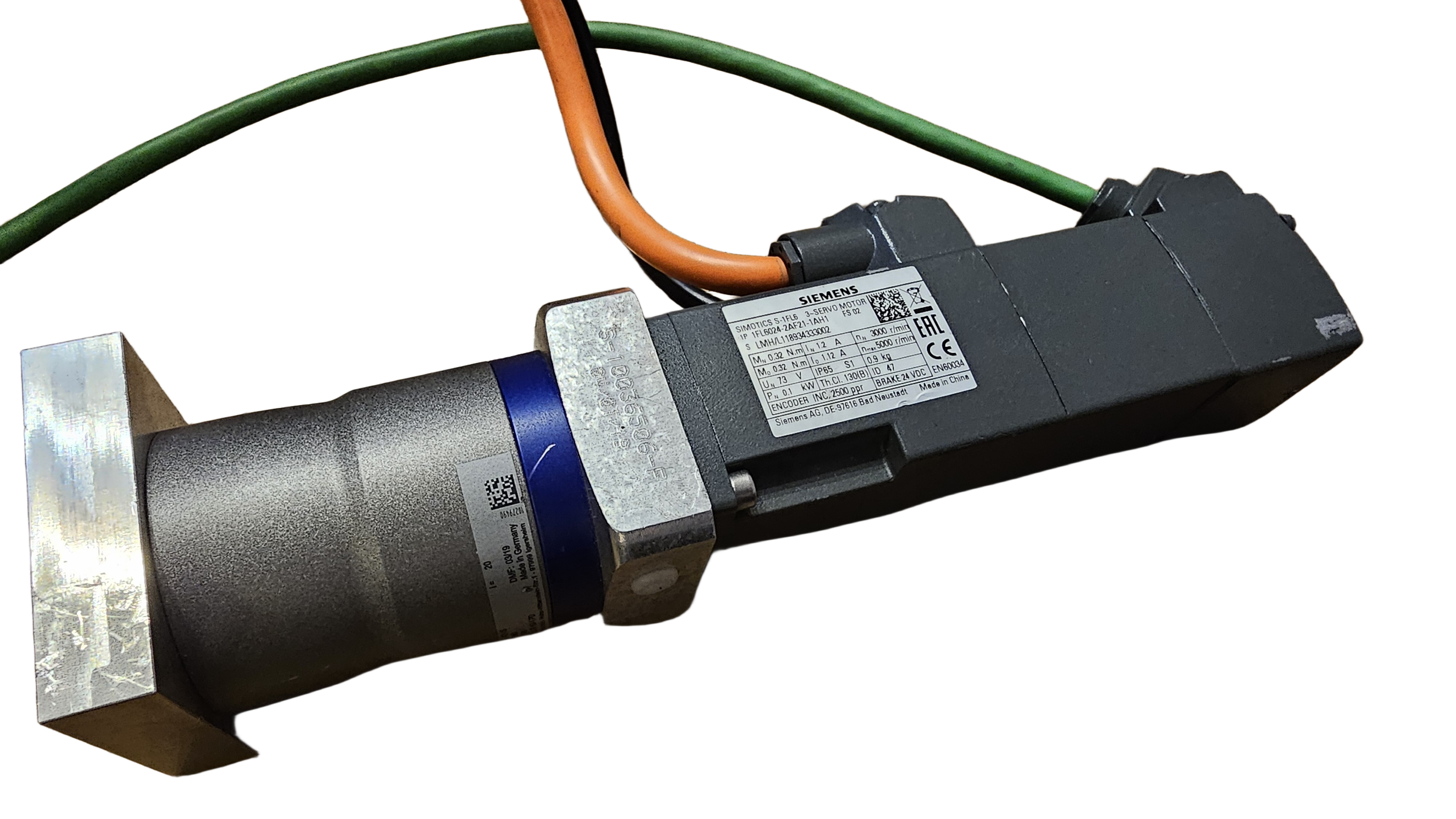 Silnik serwo Siemens 1FL6 1FL6024-2AF21-1AH1 0.1kW + Reduktor Wittenstein Alpha i=20